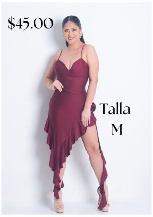 Vestido vino de tiras